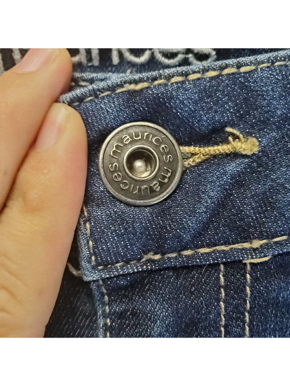 Maurices Jeans Womens Size 5/6 Short Blue Straight Dark Wash Classic Design - Picture 10 of 13